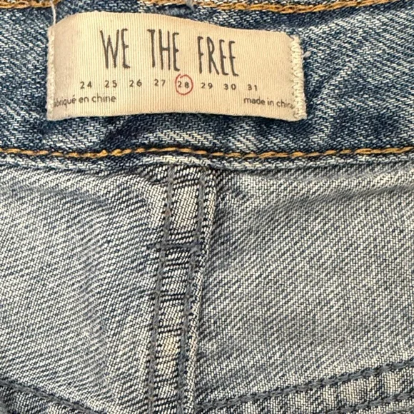 We The Free Blue Distressed Jean Shorts - Picture 2 of 4